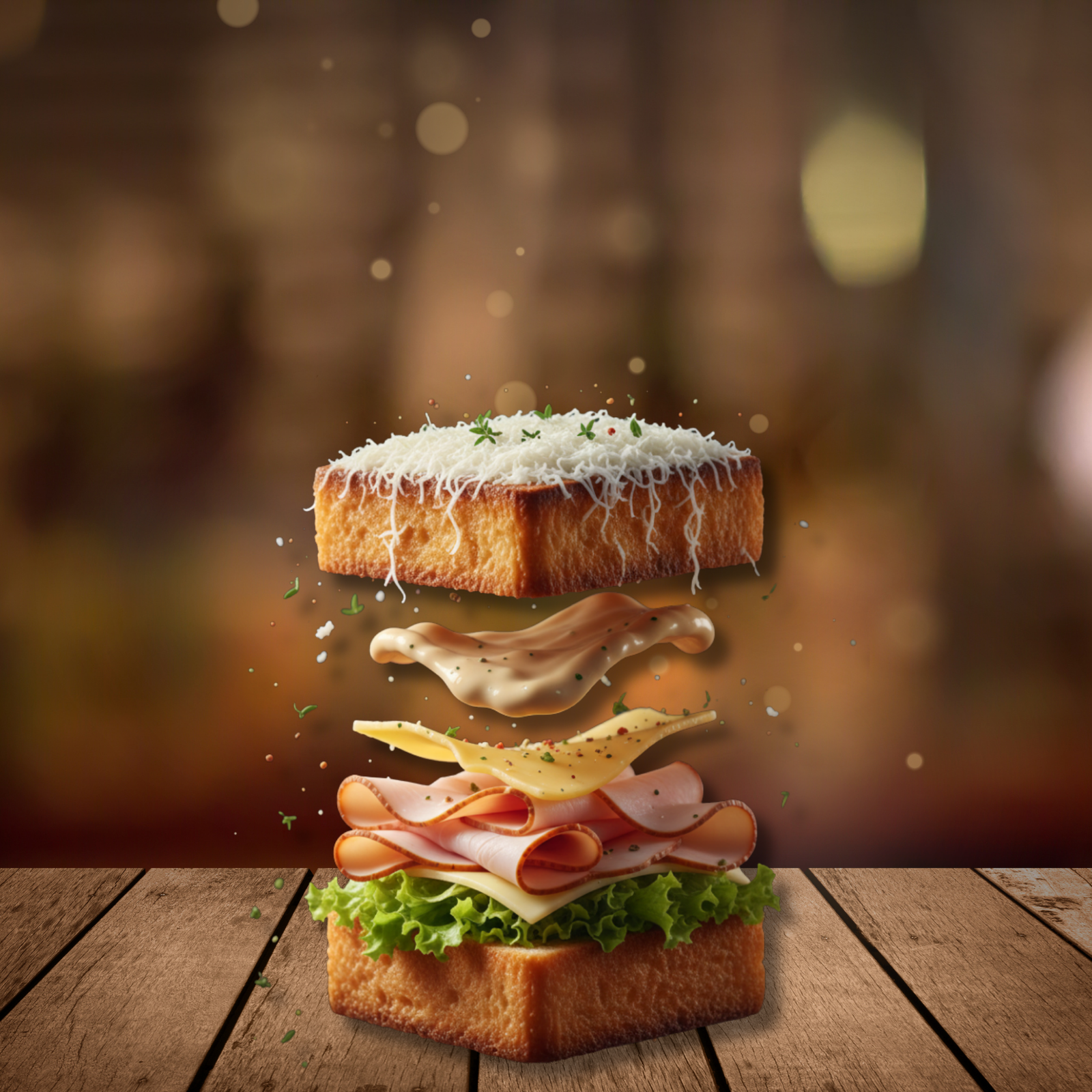 Turkey beshshamel cube